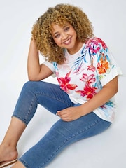 Roman Blue Cropped Stretch Denim Jeggings - Image 2 of 4