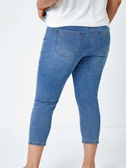 Roman Blue Cropped Stretch Denim Jeggings - Image 3 of 4