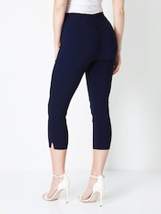 Roman Blue Cropped Stretch Trousers - Image 3 of 9