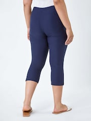 Roman Blue Cropped Stretch Trousers - Image 8 of 9