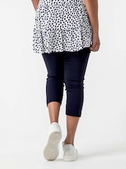 Roman Blue Cropped Stretch Trousers - Image 9 of 9