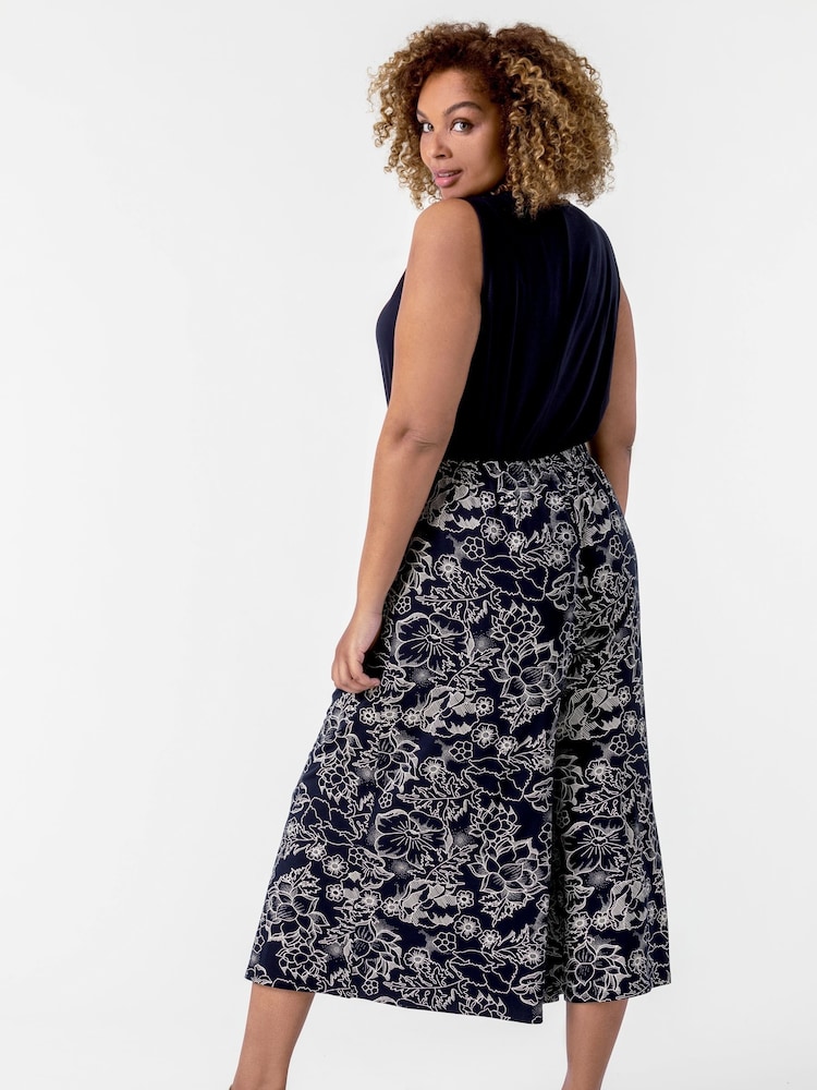 Roman Blue Plain V-Neck Vest Top - Image 2 of 4