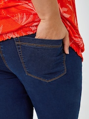 Roman Blue Cropped Stretch Denim Jeggings - Image 2 of 5