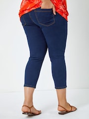 Roman Blue Cropped Stretch Denim Jeggings - Image 4 of 5