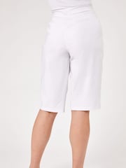 Roman White Knee Length Stretch Shorts - Image 2 of 3