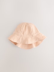 Neutral/Blush Dobby 100% Cotton Baby Hats 2 Pack (0mths-2yrs) - Image 7 of 9