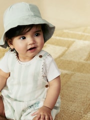 Mint Green/Ecru 100% Cotton Baby Hats 2 Pack (0mths-2yrs) - Image 2 of 6