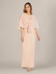 Adrianna Papell Pink Chiffon Cover-up - Image 3 of 6