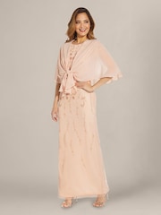 Adrianna Papell Pink Chiffon Cover-up - Image 4 of 6
