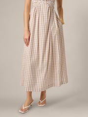 Adrianna Papell Natural Twist Front Midi Dress - Image 6 of 6