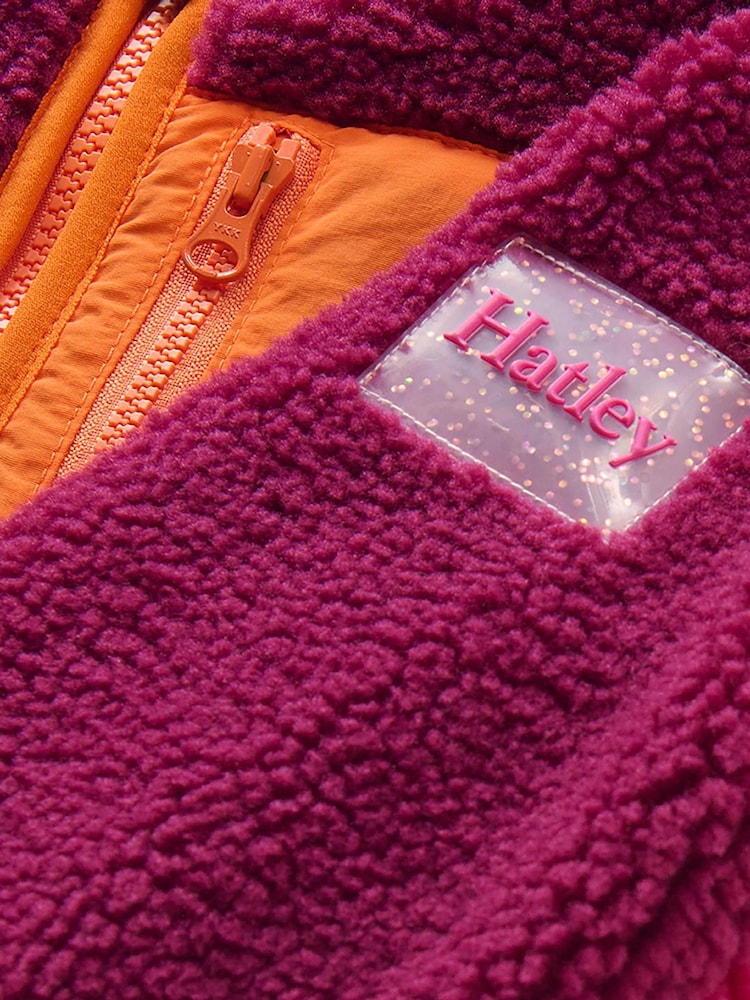 Hatley Raspberry Radiance Faux Sherpa Hooded Jacket - Bild 4 von 4