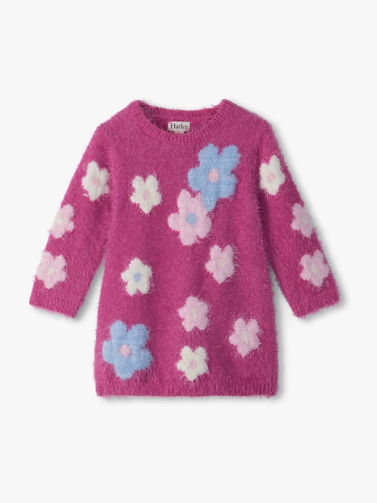 Hatley Pink Floral Clusters Furry Dress - Image 1 of 1 Hatley Pink Floral Clusters Furry Dress - Image 1 of 1