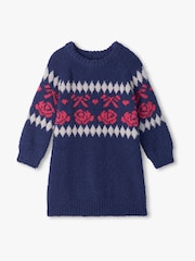 Hatley Blue Roses and Bows Raglan Jumper Dress - Image 1 of 3