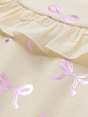 Hatley Natural Foil Bows Ruffle Dress - Image 3 of 3