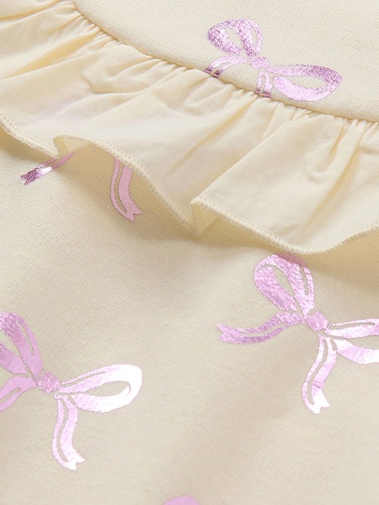Hatley Natural Foil Bows Ruffle Dress - Image 3 of 3