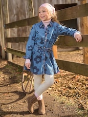 Hatley Blue Big Flowers Swing Jean Dress - Image 2 of 6