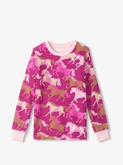 Hatley Galloping Horses Cotton Rib Pyjama Set - Immagine 2 di 3
