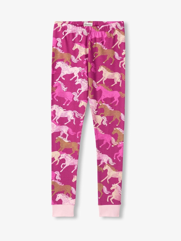 Hatley Galloping Horses Cotton Rib Pyjama Set - Immagine 3 di 3