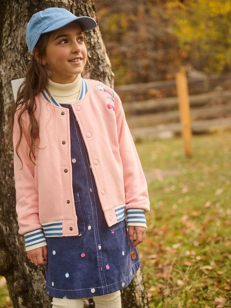 Hatley Pink Blossom Varsity Bomber Jacket - Image 1 of 4 Hatley Pink Blossom Varsity Bomber Jacket - Image 1 of 4