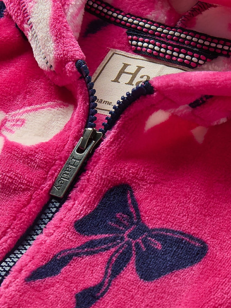Hatley Pink Big Bows Fleece Zip-Up Hoodie - Image 3 of 3