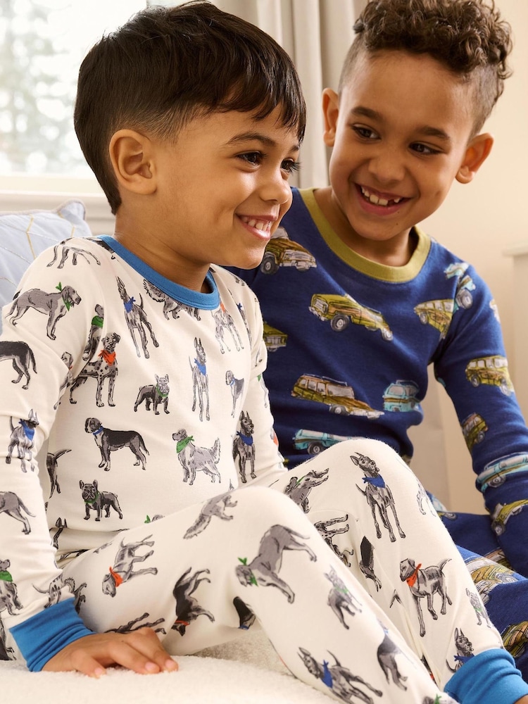 Hatley Natural Bandana Dogs Pyjamas Set - Image 1 of 4 Hatley Natural Bandana Dogs Pyjamas Set - Image 1 of 4