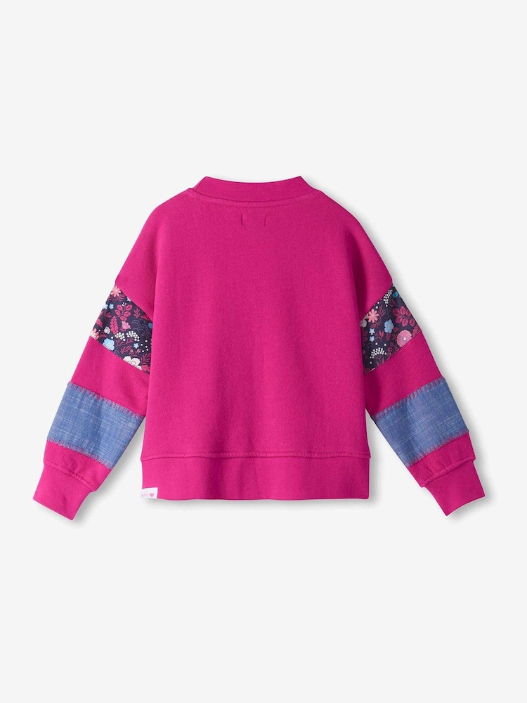Hatley Pink Very Berry Mix Match Pullover Jumper - Image 2 of 3 Hatley Pink Very Berry Mix Match Pullover Jumper - Image 2 of 3