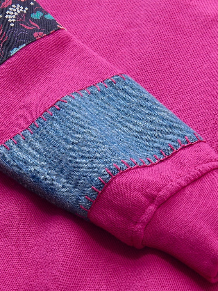 Hatley Pink Very Berry Mix Match Pullover Jumper - Image 3 of 3 Hatley Pink Very Berry Mix Match Pullover Jumper - Image 3 of 3