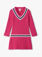 Hatley Pink Pink Yarrow Pleated Cable Dress - Image 1 of 3