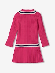 Hatley Pink Pink Yarrow Pleated Cable Dress - Image 2 of 3