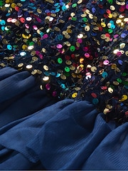 Hatley Rainbow Coins Sequin at Tulle Puff Dress - Larawan 3 ng 3