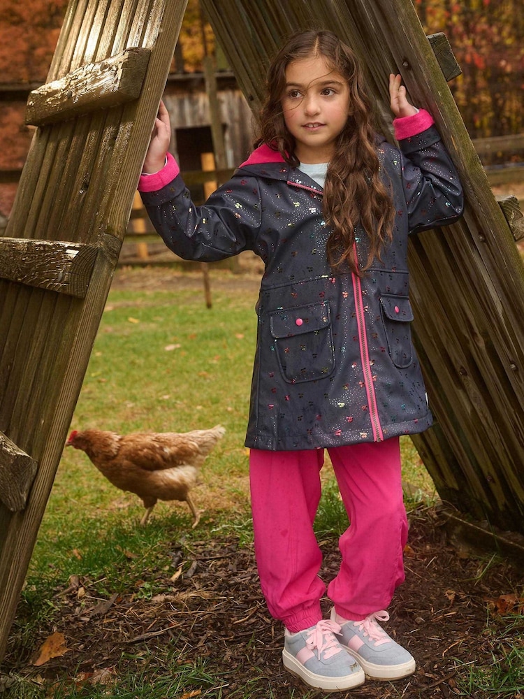 Hatley Rainbow Foil Cherry Raincoat - Image 2 of 4