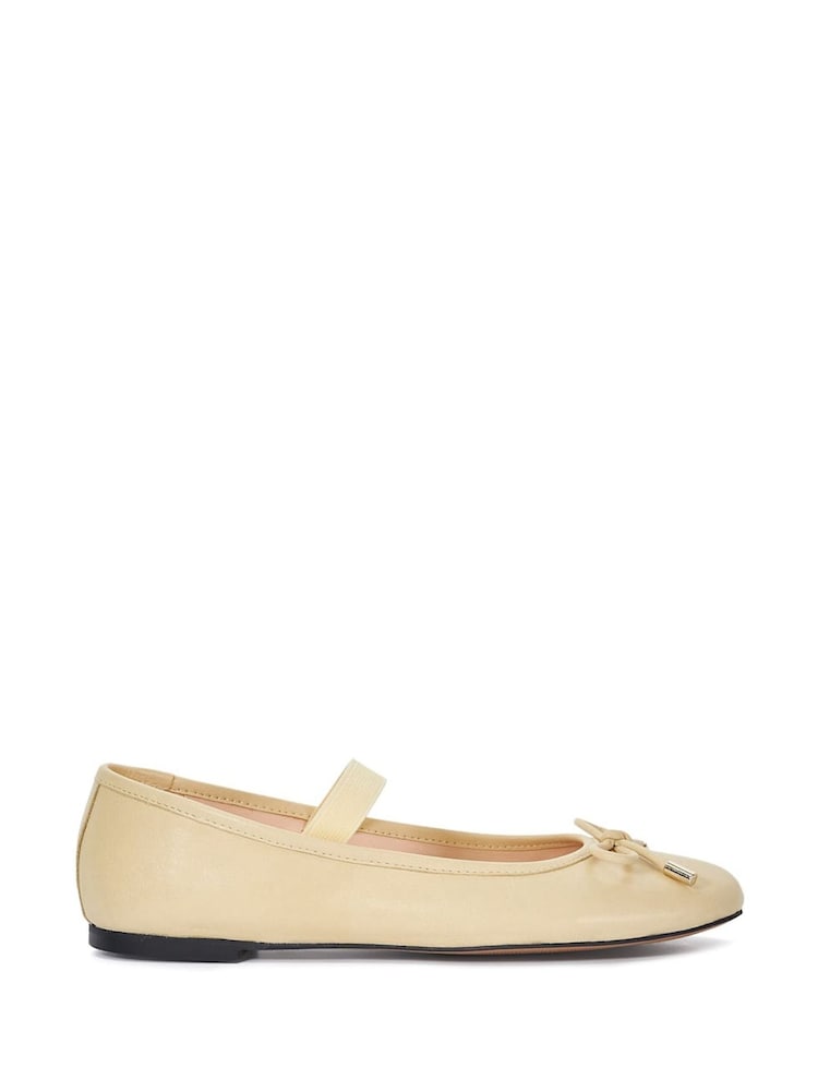 Rumena - Dune London Helenas Flexible Sole Elastic balerinke čevlji s plosko peto/brez pete - Slika 2 iz 6