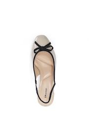 Cream - Slingback elegant Dune London cu fundă în față - Imaginea 5 din 6