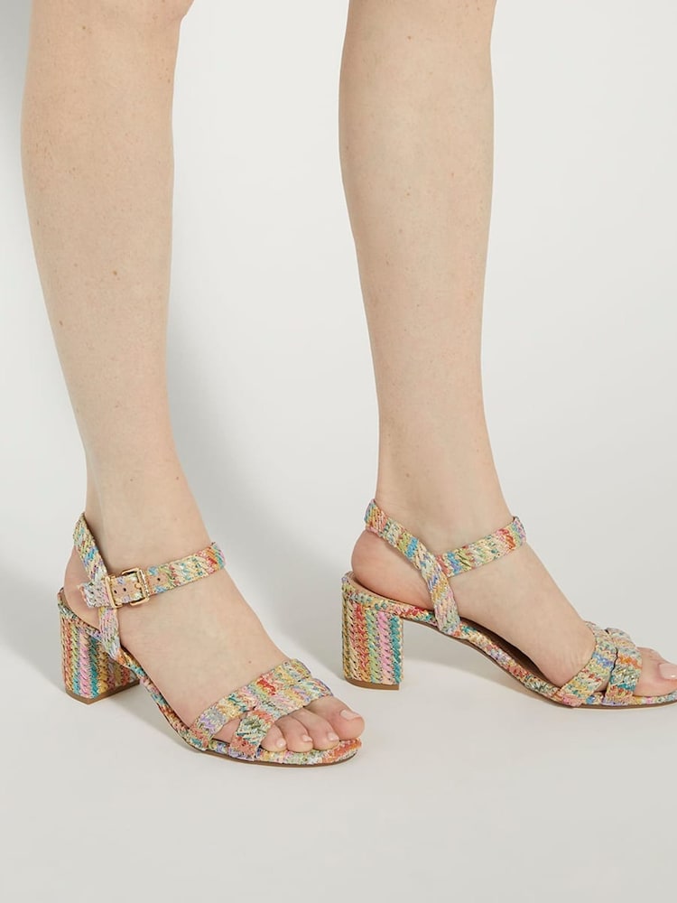 Dune London Multi Merisa 2 Part Block Heel Sandals - Image 1 of 6
