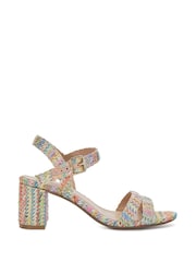 Dune London Multi Merisa 2 Part Block Heel Sandals - Image 2 of 6