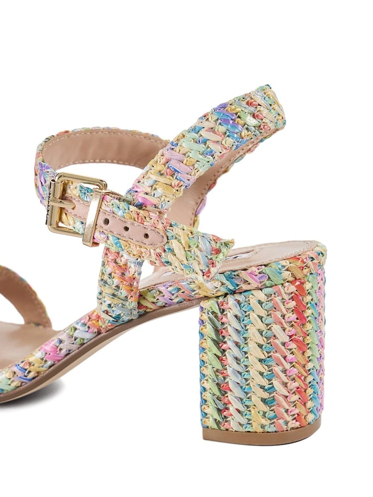 Dune London Multi Merisa 2 Part Block Heel Sandals - Image 6 of 6