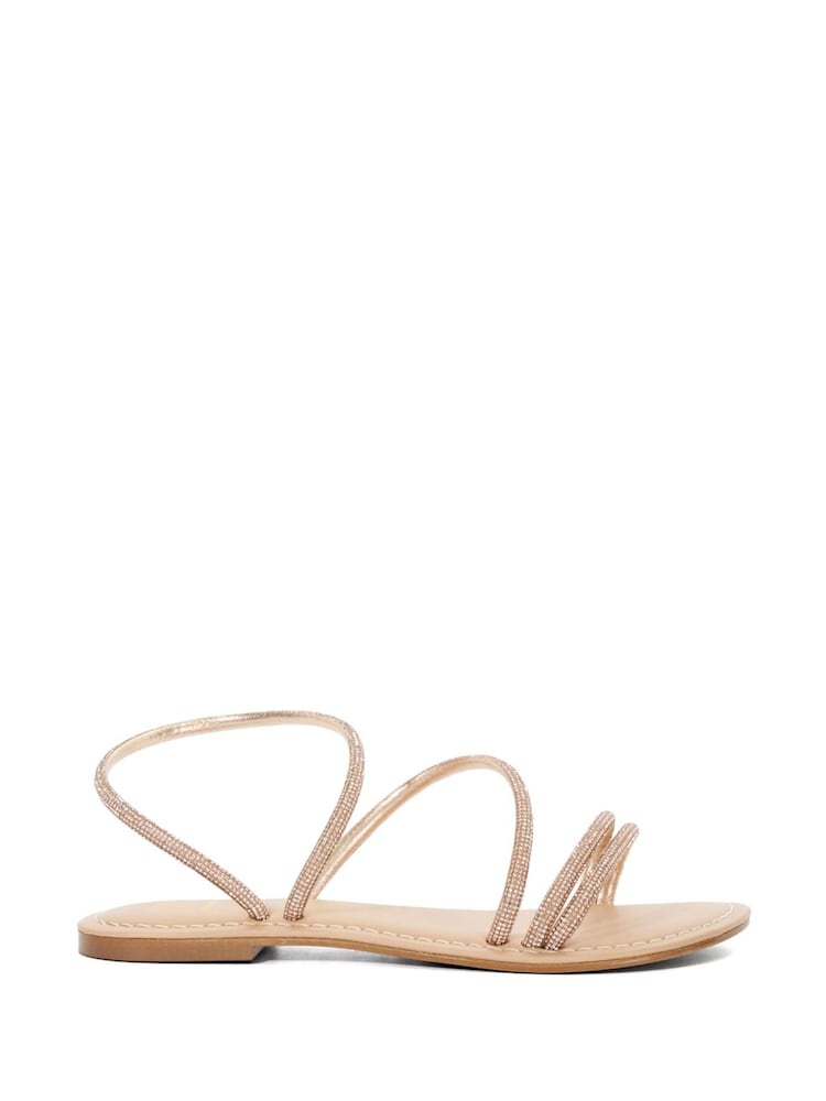 Dune London Lessia Strappy Embellished Flat Sandals - Bild 2 von 6 Dune London Lessia Strappy Embellished Flat Sandals - Bild 2 von 6