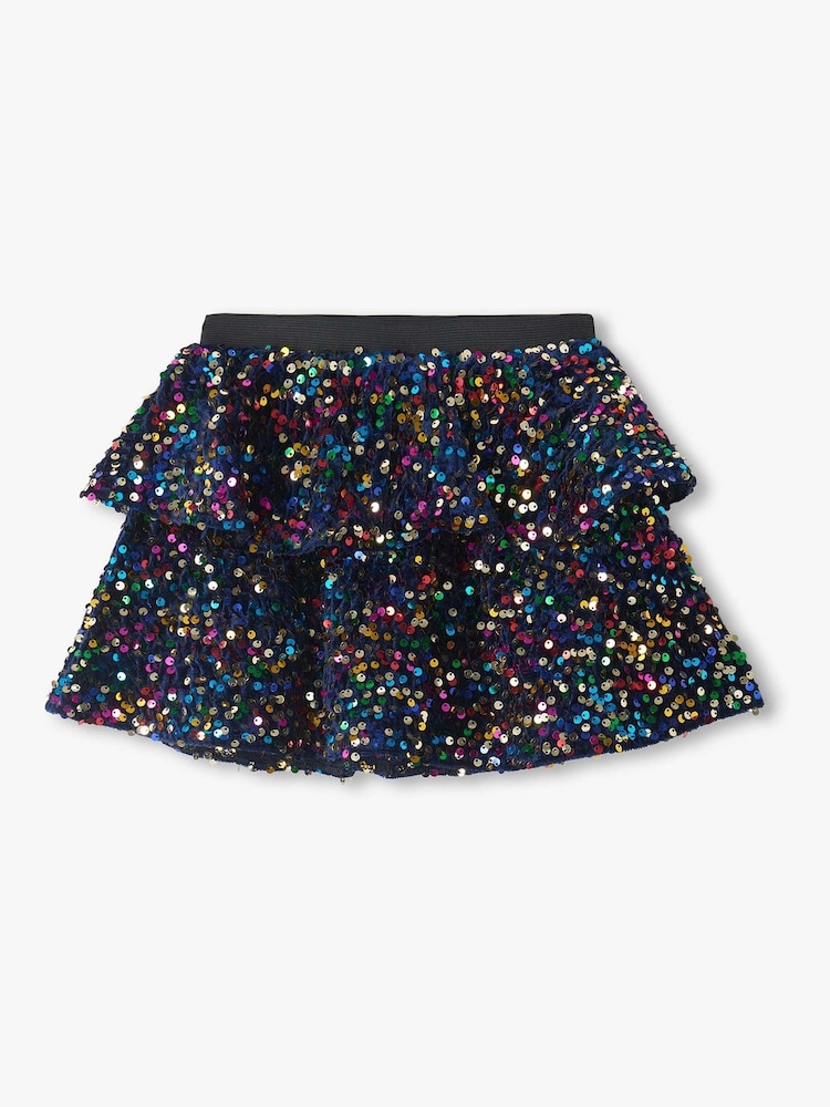 Hatley Rainbow Coins Sequins Flounce Skirt - Larawan 1 ng 3