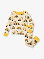Hatley Natural Construction Trucks Pyjamas Set - Image 1 of 3