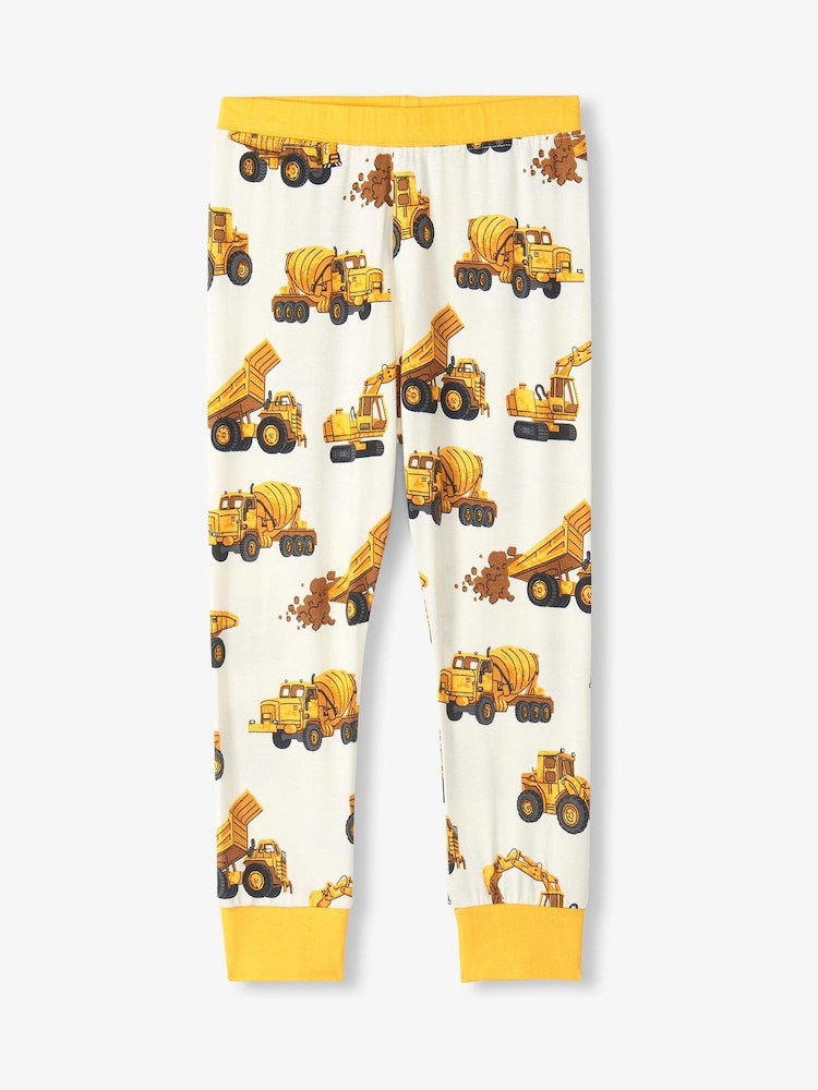 Hatley Natural Construction Trucks Pyjamas Set - Image 3 of 3