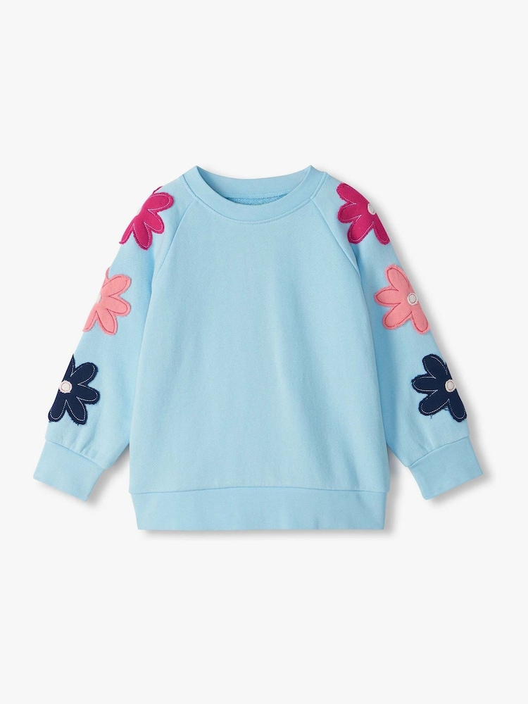 Camisola folgada Hatley Cool Blue Floral - Imagem 2 de 4