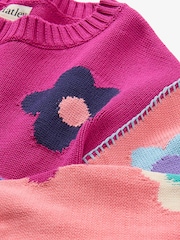 Hatley Pink Cute Floral Slouchy Jumper - Image 4 of 4