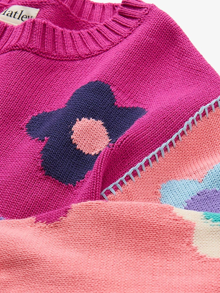 Hatley Pink Cute Floral Slouchy Jumper - Image 4 of 4