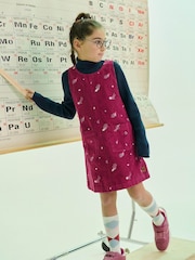 Hatley Purple Embroidered Twilight Pinafore Dress - Image 1 of 4