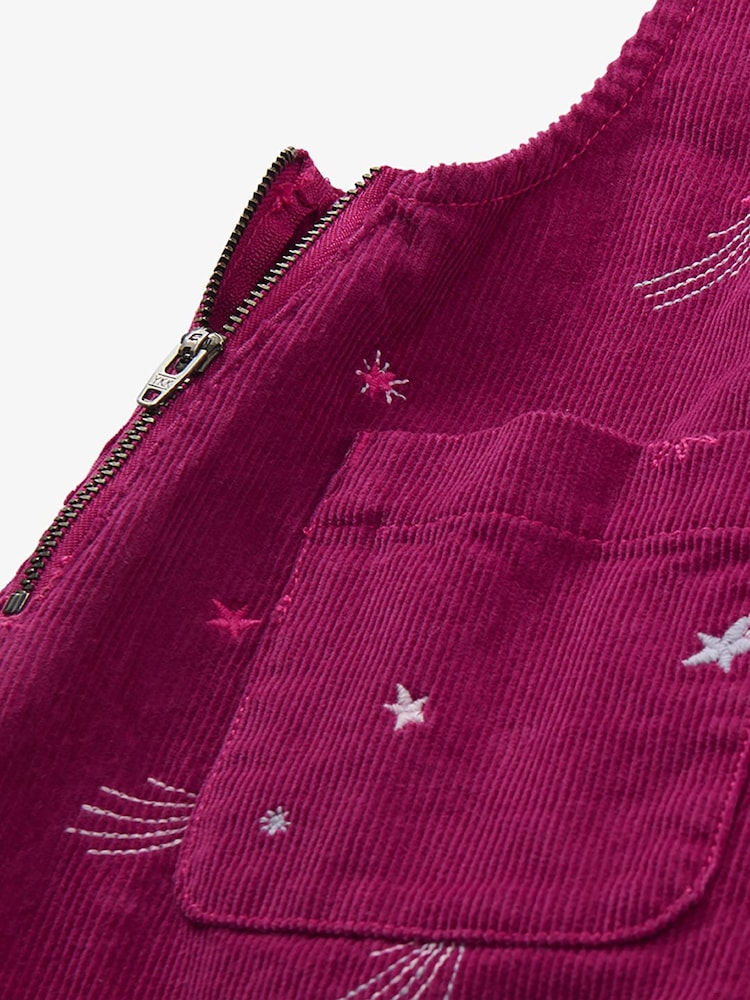 Hatley Purple Embroidered Twilight Pinafore Dress - Image 4 of 4 Hatley Purple Embroidered Twilight Pinafore Dress - Image 4 of 4