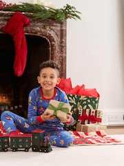 Hatley Blue Blue Nutcracker Cotton Rib Pyjamas Set - Image 1 of 4
