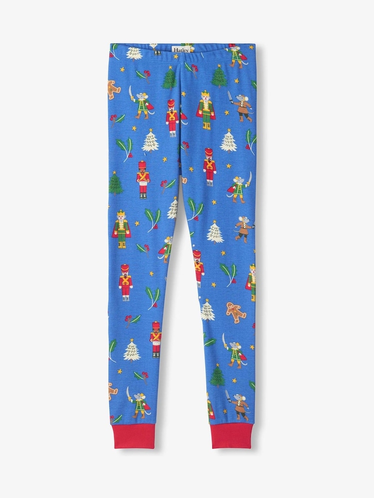 Hatley Blue Blue Nutcracker Cotton Rib Pyjamas Set - Image 4 of 4 Hatley Blue Blue Nutcracker Cotton Rib Pyjamas Set - Image 4 of 4