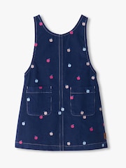 Hatley Blue Embroidered Apple Pinafore Dress - Image 2 of 4