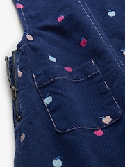 Hatley Blue Embroidered Apple Pinafore Dress - Image 4 of 4