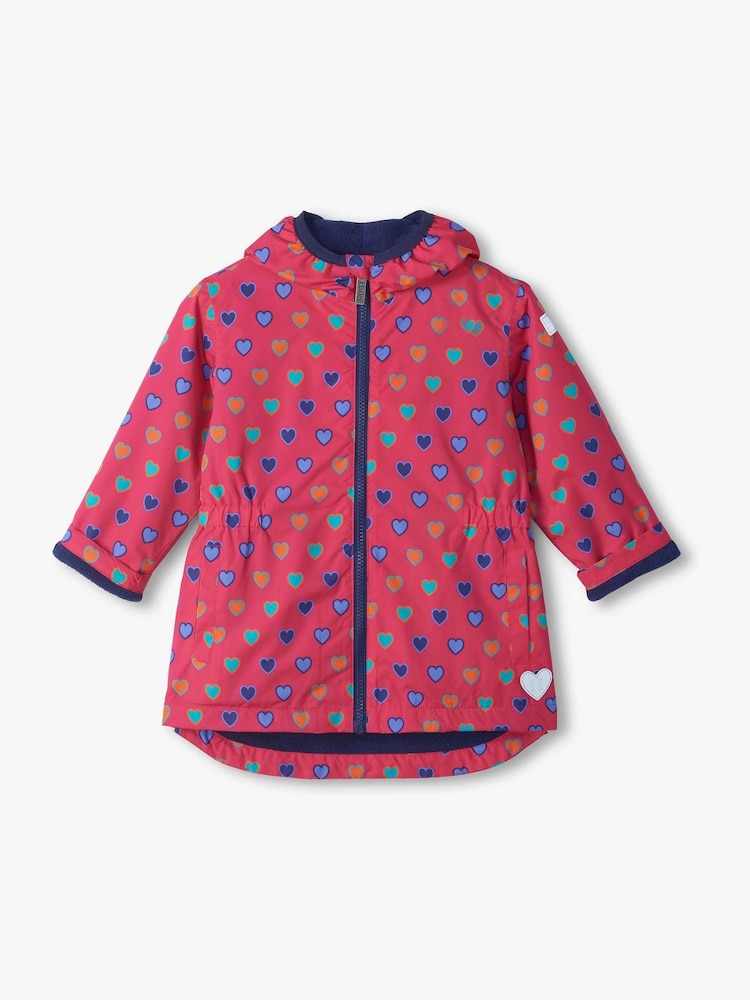 Hatley Pink Heart Bunches Field Jacket - Image 1 of 2 Hatley Pink Heart Bunches Field Jacket - Image 1 of 2